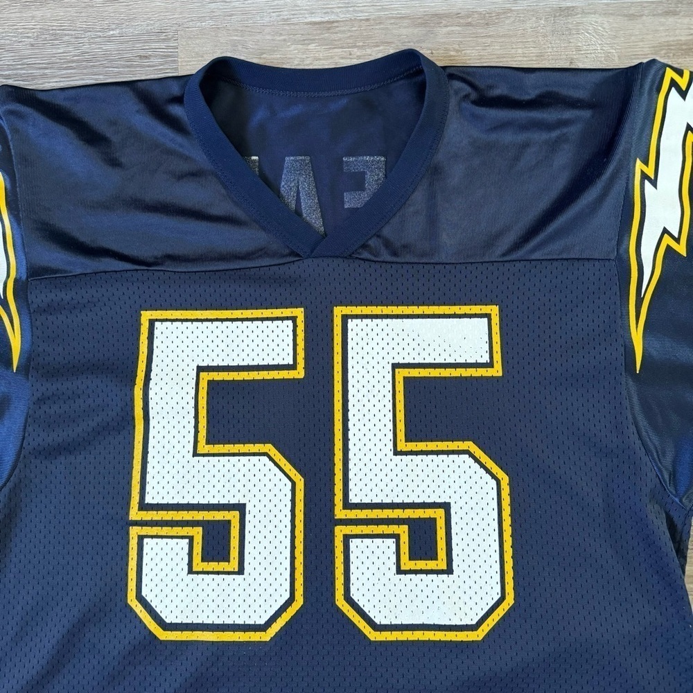 Vintage Champion San Diego Chargers Junior Seau jersey navy yellow men size 44 - Picture 4 of 7